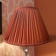 Burnt Orange Gathered Fabric Tapered Empire Lampshade Burnt Orange Gathered Fabric Tapered Empire Lampshade