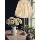 Cream Gathered Fabric Tapered Empire Lampshade