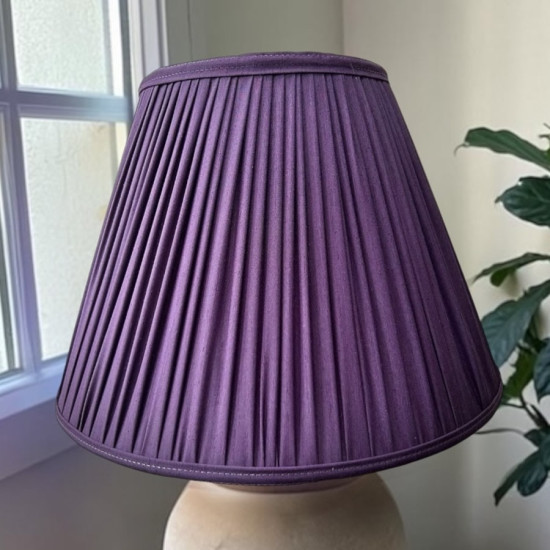 Grape Purple Gathered Fabric Lampshade Grape Purple Gathered Fabric Lampshade