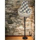 Black Gingham Check Scalloped Fabric Lampshades