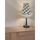 Black Gingham Check Scalloped Fabric Lampshades