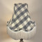 Black Gingham Check Scalloped Fabric Lampshades
