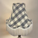 Black Gingham Check Scalloped Fabric Lampshades