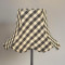 Black Gingham Check Modern Scalloped Fabric Lampshades