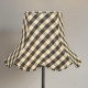 Black Gingham Check Modern Scalloped Fabric Lampshades