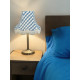 Cornflower Blue Gingham Check Scalloped Fabric Lampshades