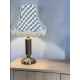 Cornflower Blue Gingham Check Scalloped Fabric Lampshades