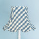 Cornflower Blue Gingham Check Modern Scalloped Fabric Lampshades Cornflower Blue Gingham Check Modern Scalloped Fabric Lampshades