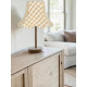 Natural Cream Gingham Check Modern Fabric Lampshades