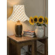 Natural Cream Gingham Check Modern Fabric Lampshades