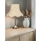 Natural Cream Gingham Check Modern Fabric Lampshades