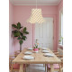 Natural Cream Gingham Check Modern Fabric Lampshades