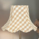 Natural Cream Gingham Check Modern Fabric Lampshades