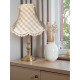 Natural Cream Gingham Check Pom Pom Fabric Lampshades