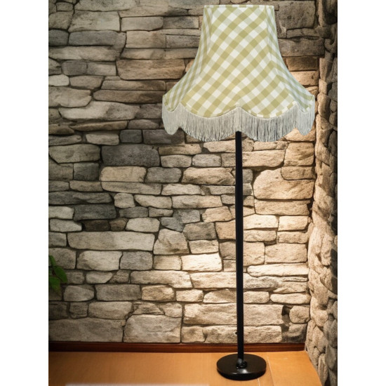 Pampas Green Gingham Check Fabric Lampshades
