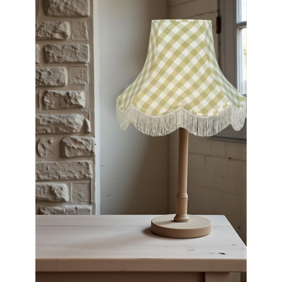 Pampas Green Gingham Check Fabric Lampshades