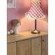 Pink Gingham Check Pom Pom Fabric Lampshades