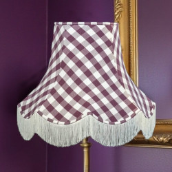 Purple Gingham Check Fabric Lampshades