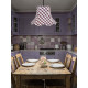 Purple Gingham Check Modern Fabric Lampshades