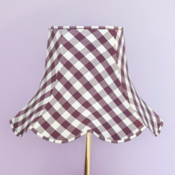 Purple Gingham Check Modern Fabric Lampshades
