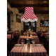 Rouge Red Gingham Check Fabric Lampshades