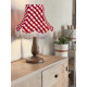 Rouge Red Gingham Check Fabric Lampshades