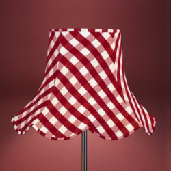 Rouge Red Gingham Check Modern Fabric Lampshades