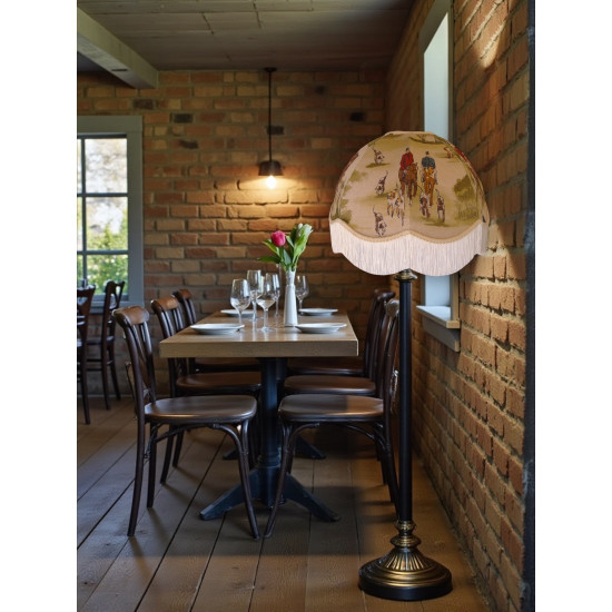 Tally Ho Hunting Scene Dome Fabric Lampshades