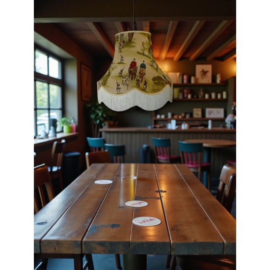 Tally Ho Hunting Scene Fabric Lampshades