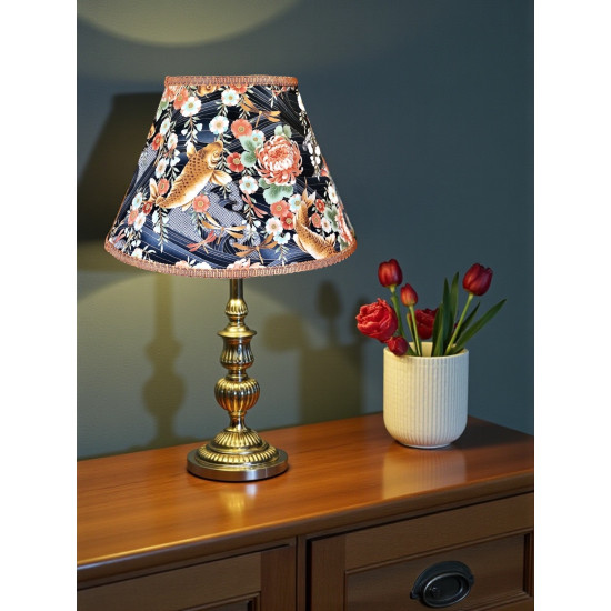 Oriental Koi Carp and Orange Fabric Tapered Empire Lampshade