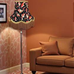 Oriental Black and Gold Koi Carp Fabric Lampshades