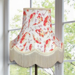 Oriental Ivory Koi Carp Fabric Lampshades