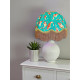 Oriental Jade and Gold Koi Carp Dome Fabric Lampshade