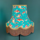 Oriental Jade and Gold Koi Carp Fabric Lampshades