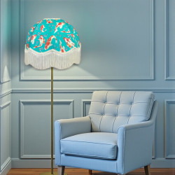 Oriental Jade Koi Carp Dome Fabric Lampshade