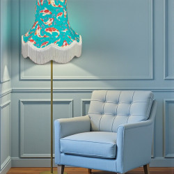 Oriental Jade Koi Carp Fabric Lampshades