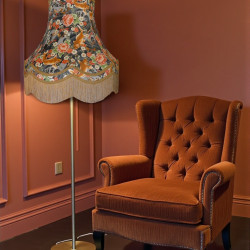 Oriental Koi Carp Fabric Double Scallop Lampshades