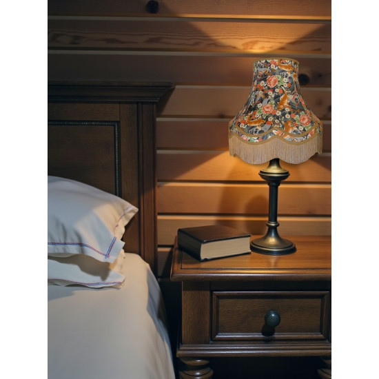 Oriental Koi Carp Fabric Double Scallop Lampshades