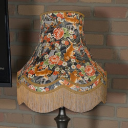 Oriental Koi Carp Fabric Double Scallop Lampshades