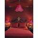 Black and Red Lace Modern Scalloped Fabric Lampshades