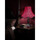 Black and Red Lace Modern Scalloped Fabric Lampshades