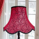 Black and Red Lace Modern Scalloped Fabric Lampshades Black and Red Lace Modern Scalloped Fabric Lampshades
