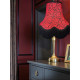 Black and Red Lace Scalloped Fabric Lampshades