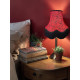 Black and Red Lace Scalloped Fabric Lampshades