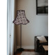 Cream and Black Lace Modern Scalloped Fabric Lampshade