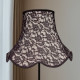 Cream and Black Lace Modern Scalloped Fabric Lampshade Cream and Black Lace Modern Scalloped Fabric Lampshade