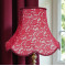 Cream and Red Lace Modern Scalloped Fabric Lampshades