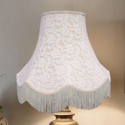 Cream French Lace Scalloped Fabric Lampshades