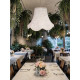 Cream French Lace Modern Scalloped Fabric Lampshades
