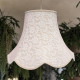 Cream French Lace Modern Scalloped Fabric Lampshades Cream French Lace Modern Scalloped Fabric Lampshades